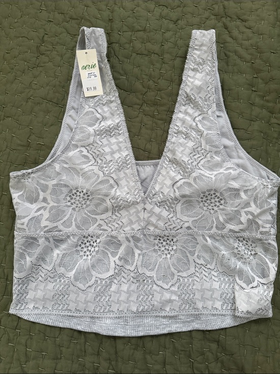 aerie Other - Aerie Dover /Gray Lace Bralette Tank